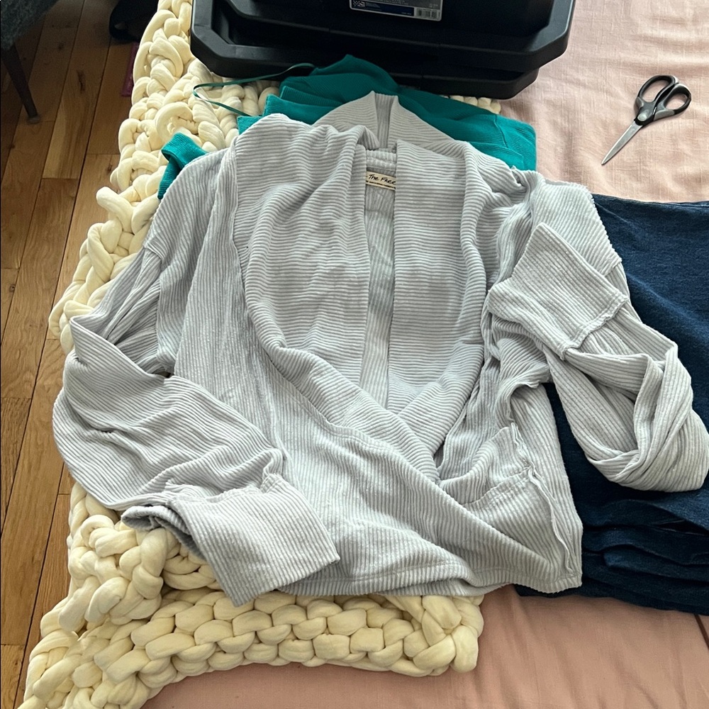 We The Free Light Gray/blue Cardigan